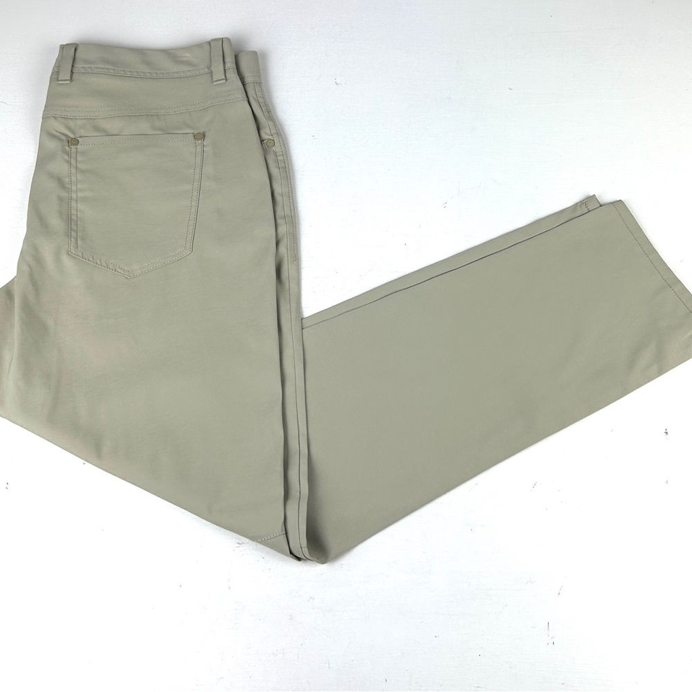 Tommy Bahama Tech Pants Mens 34 X 32 Khaki Stretch Performance Nylon Chino Golf